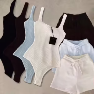 OEM Summer Women Bodysuit Short Sets