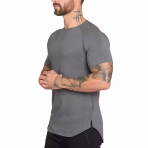 Wholesale Custom Cotton Fitness Blank Pullover T Shirt