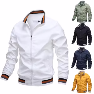 Custom Logo High Quality Casual Jacket All Black Polyester