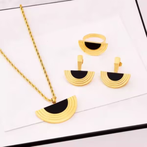 2024 New 3Pcs No Tarnish 18k Gold Plated 316L Stainless Steel