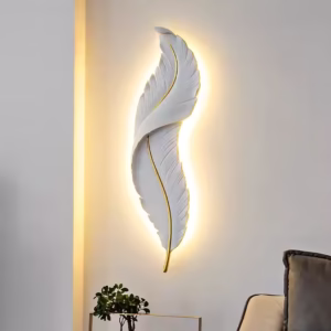 Nordic Creative Feather LED Wall Lamp