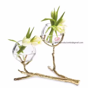 Vase Vases Modern Luxury Flower Vase with Golden Branch