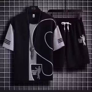 Wholesale Custom Printed Tracksuits Casual Men's Sport Wear Shirt Summer Jogger Suits