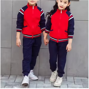 Manufacture Customized Cotton Children Unisex School Sportswear Uniforms