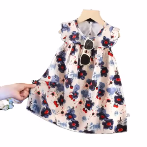 Girls Summer Dress New Sundress Baby Girls Children's Floral Dress