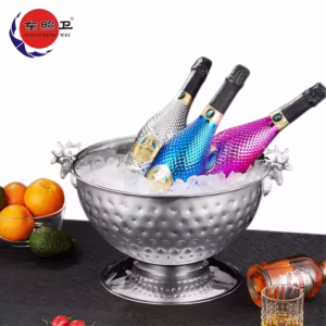 Fashion Gold Sliver Wine Chiller Champagne Bowls Hammer Knob