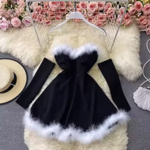 New Bodycon Dress With Sleeves Club High Waist Mini Dress